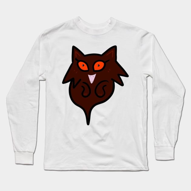 Ghost demon cat devil Long Sleeve T-Shirt by FzyXtion